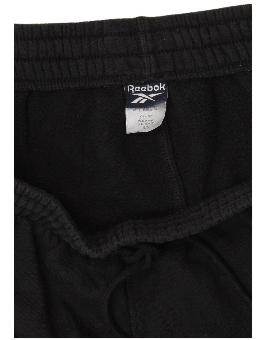 REEBOK Mens Calças de treino Joggers Pequeno Algodão Preto