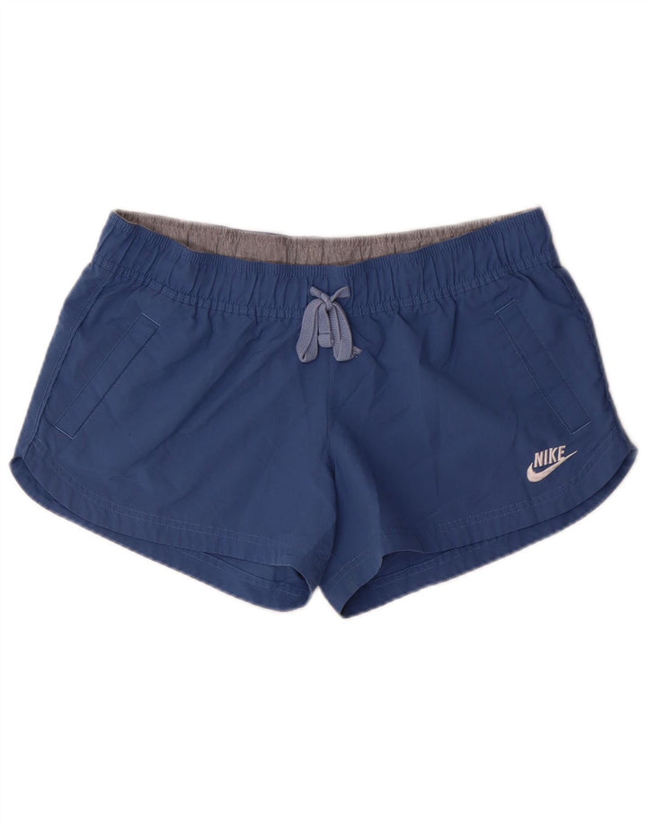 Shorts esportivos femininos NIKE EUA 12/14 grande azul poliéster