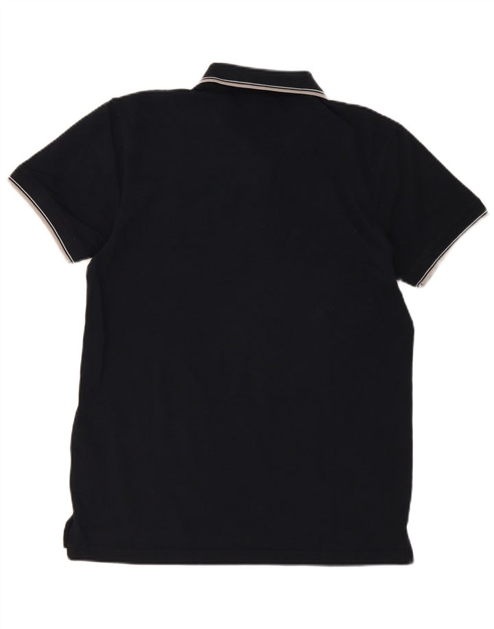 Camisa polo masculina Renato Balestra grande algodão preto