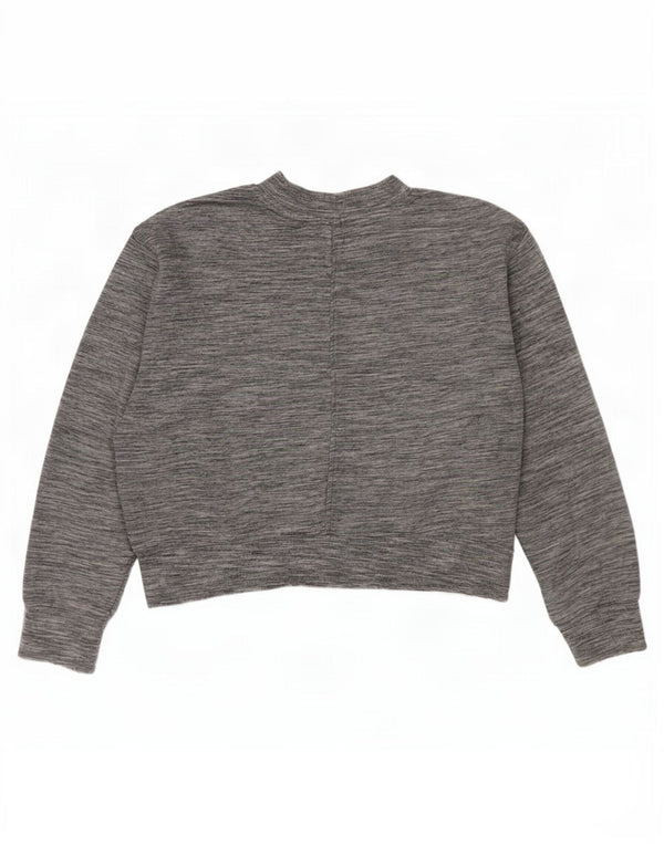 Moletom feminino Calvin Klein com corte gráfico jumper UK 18 XL cinza manchado