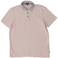 Camisa polo masculina Ted Baker tamanho 3 viscose branca média