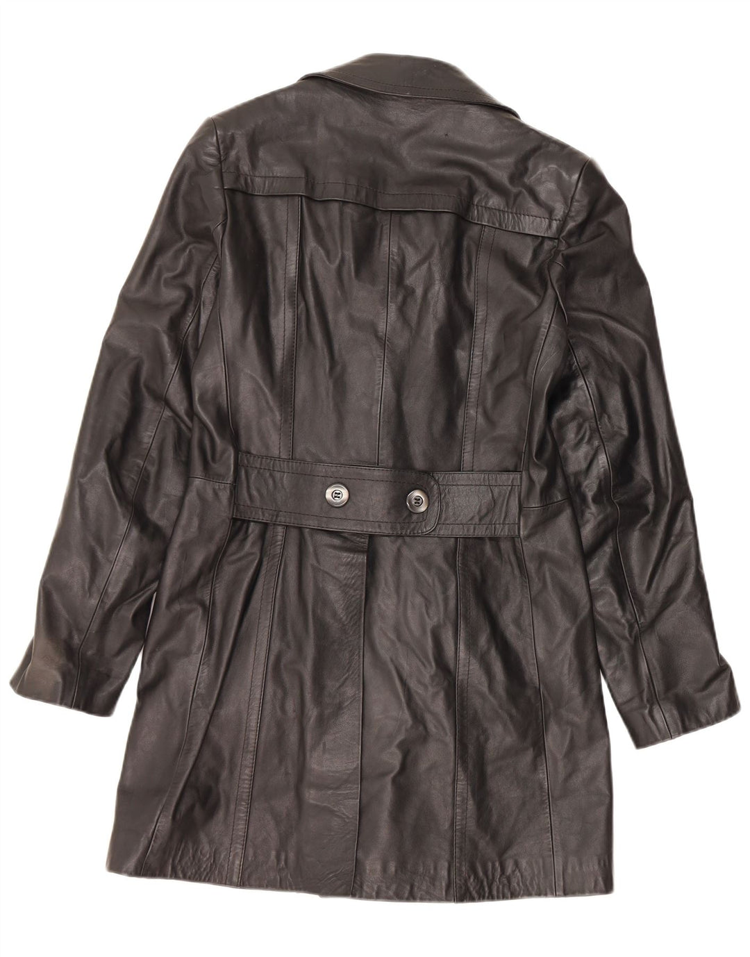 Casaco de couro masculino VINTAGE IT 48 couro preto médio