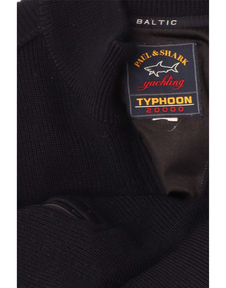 Suéter cardigã masculino Paul & Shark grande azul marinho