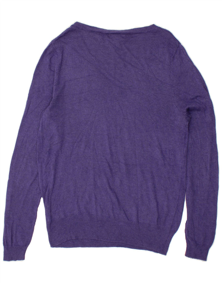 MOSSIMO Womens V-Neck Jumper Sweater UK 18 XL Purple Nylon Vintage Mossimo and Second-Hand Mossimo from Messina Hembry 