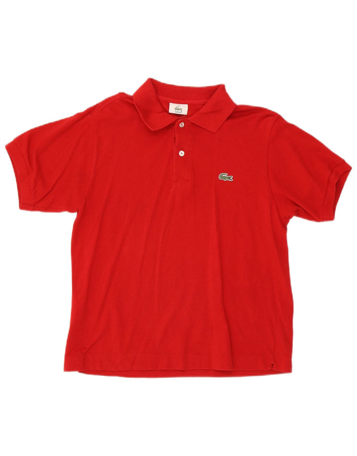 Camisa polo masculina Lacoste tamanho 3 pequeno algodão vermelho
