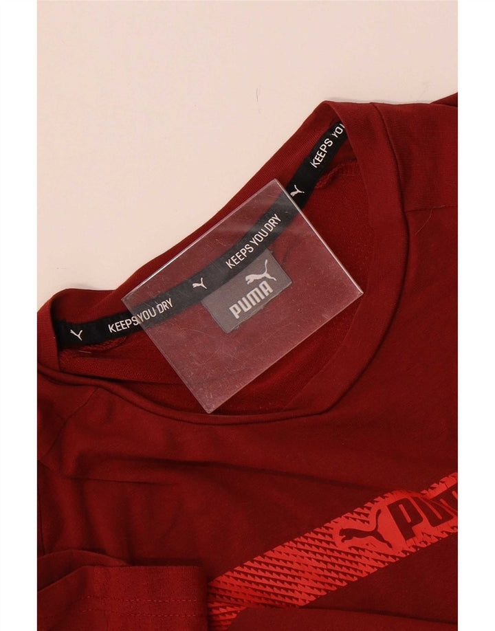 Puma Mens Camiseta Top Pequeno Vermelho