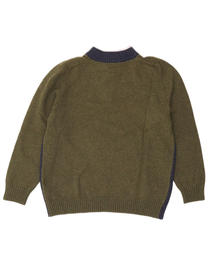 Suéter masculino PEPE Jeans com zíper e gola grande, azul marinho, lã colorblock