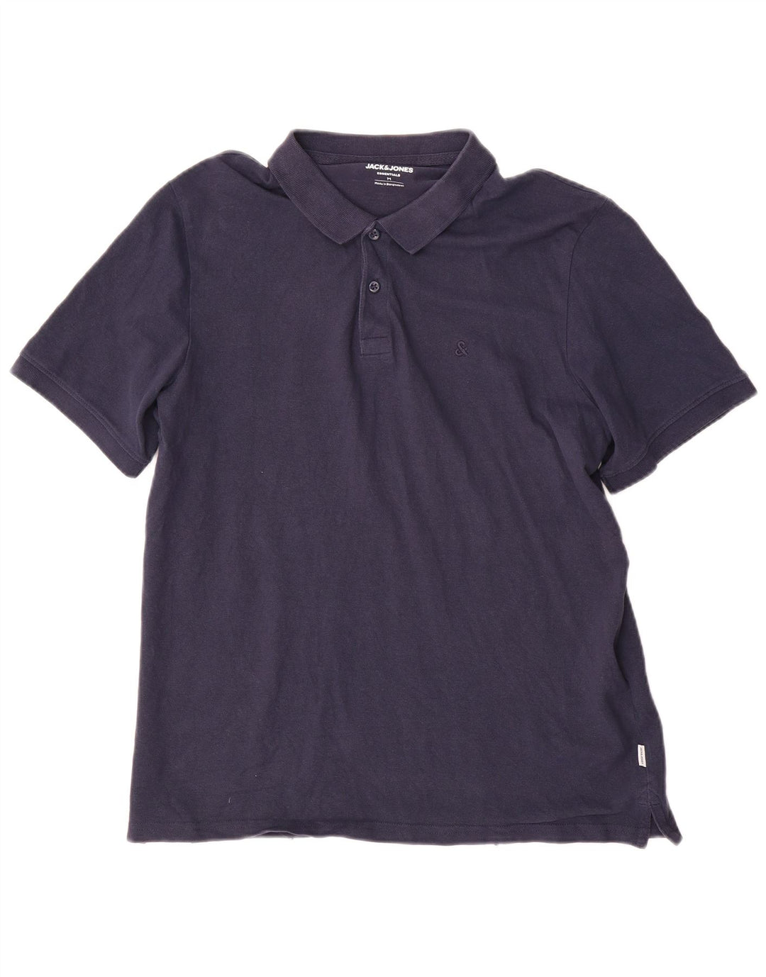 Camisa polo masculina Jack & Jones médio algodão azul marinho