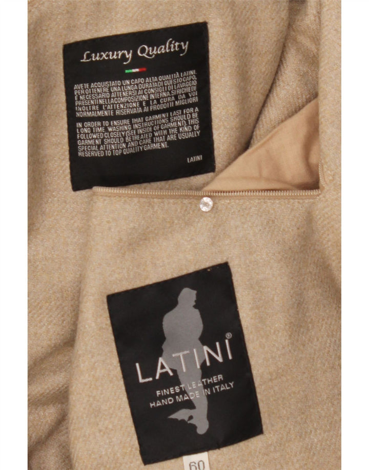 Jaqueta de camurça masculina vintage tamanho 60 3XL couro marrom