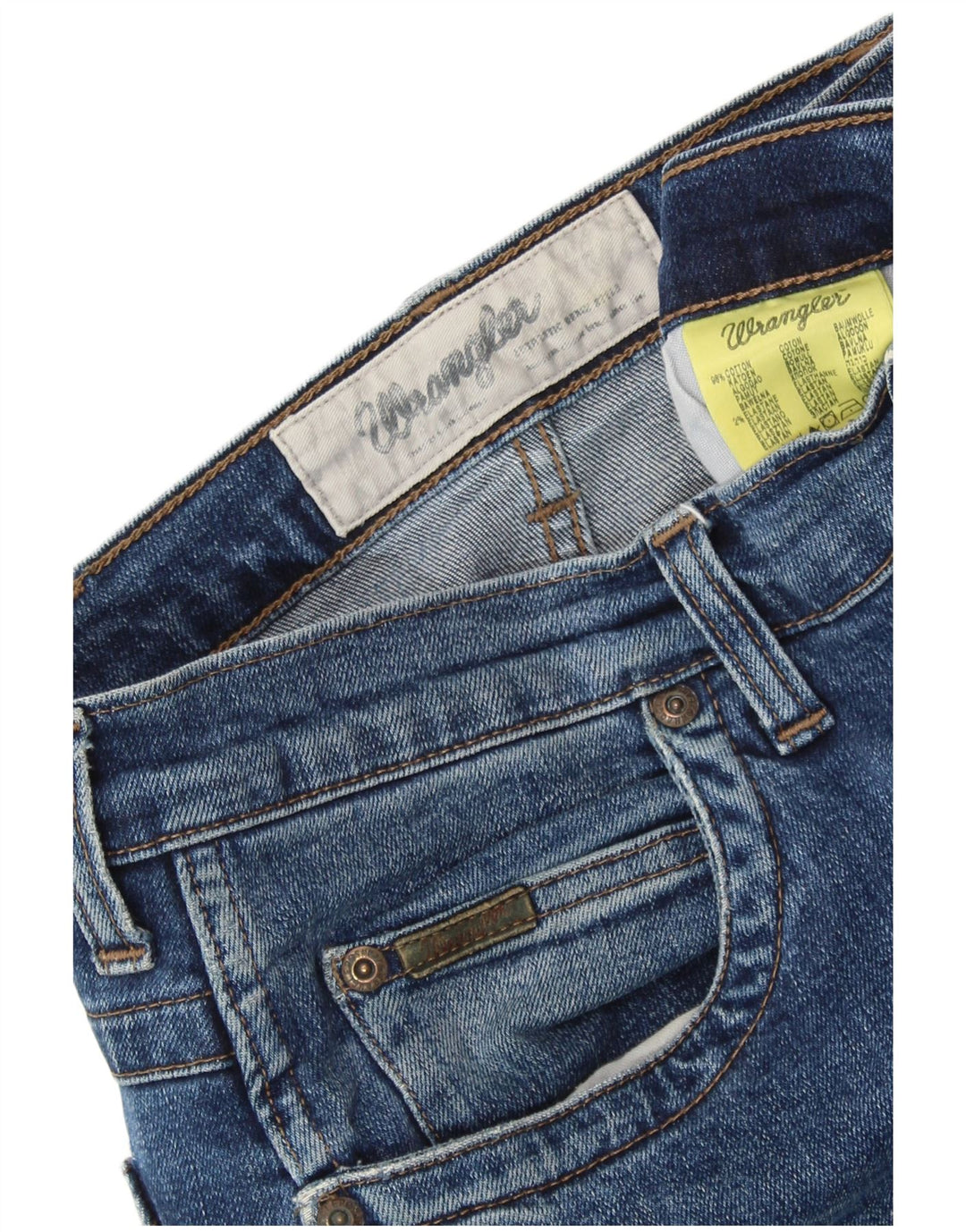 Jeans retos masculinos WRANGLER W32 L33 algodão azul