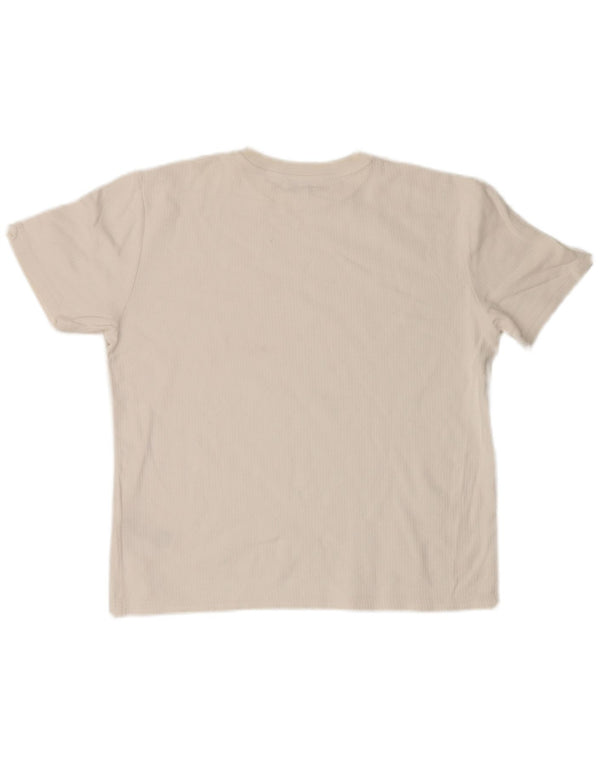 Camiseta masculina Reiss Top médio algodão branco