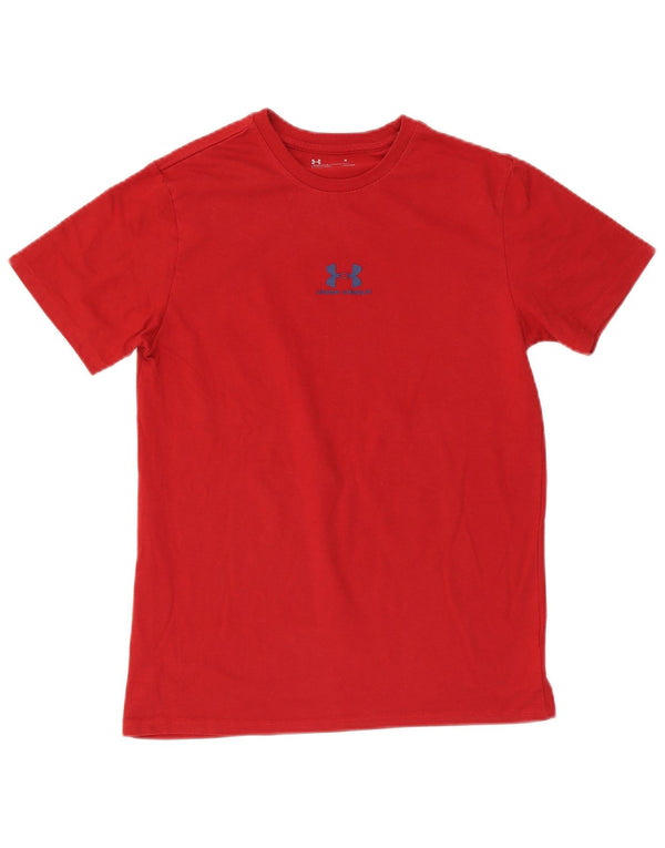 Camiseta masculina Under Armour Heat Gear Top médio algodão vermelho