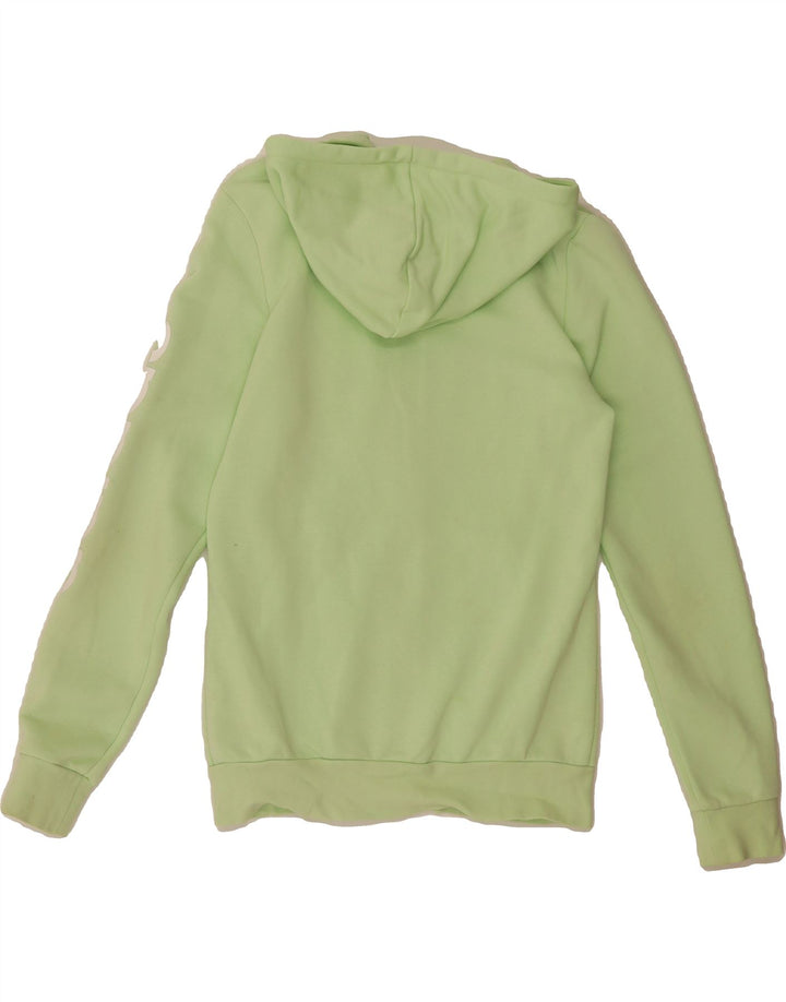 ADIDAS Girls Graphic Zip Hoodie Sweater 13-14 Years Green Cotton Vintage Adidas and Second-Hand Adidas from Messina Hembry 