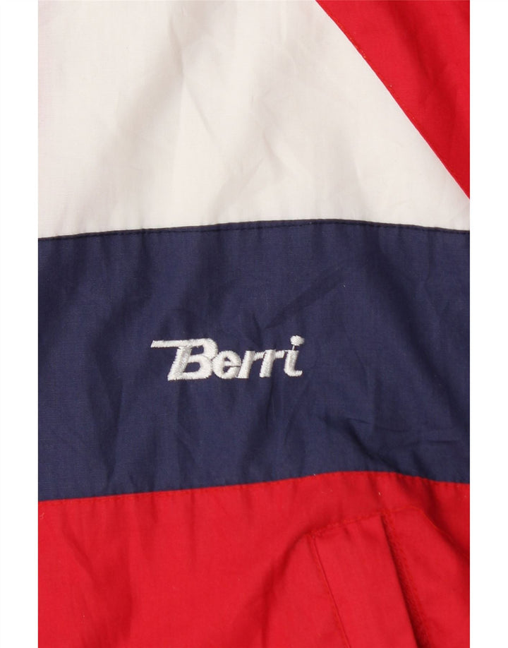 Berri Mens Graphic Tracksuit Top Jacket XL Vermelho Colorblock