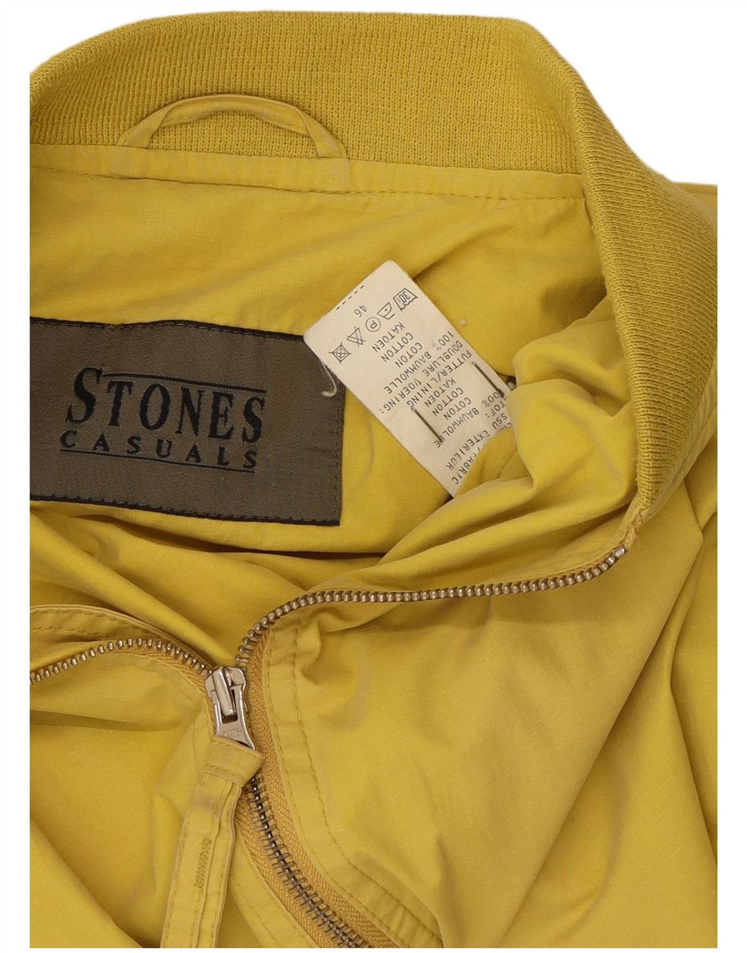 Jaqueta bomber oversized feminina STONES EU 46 XL algodão amarelo