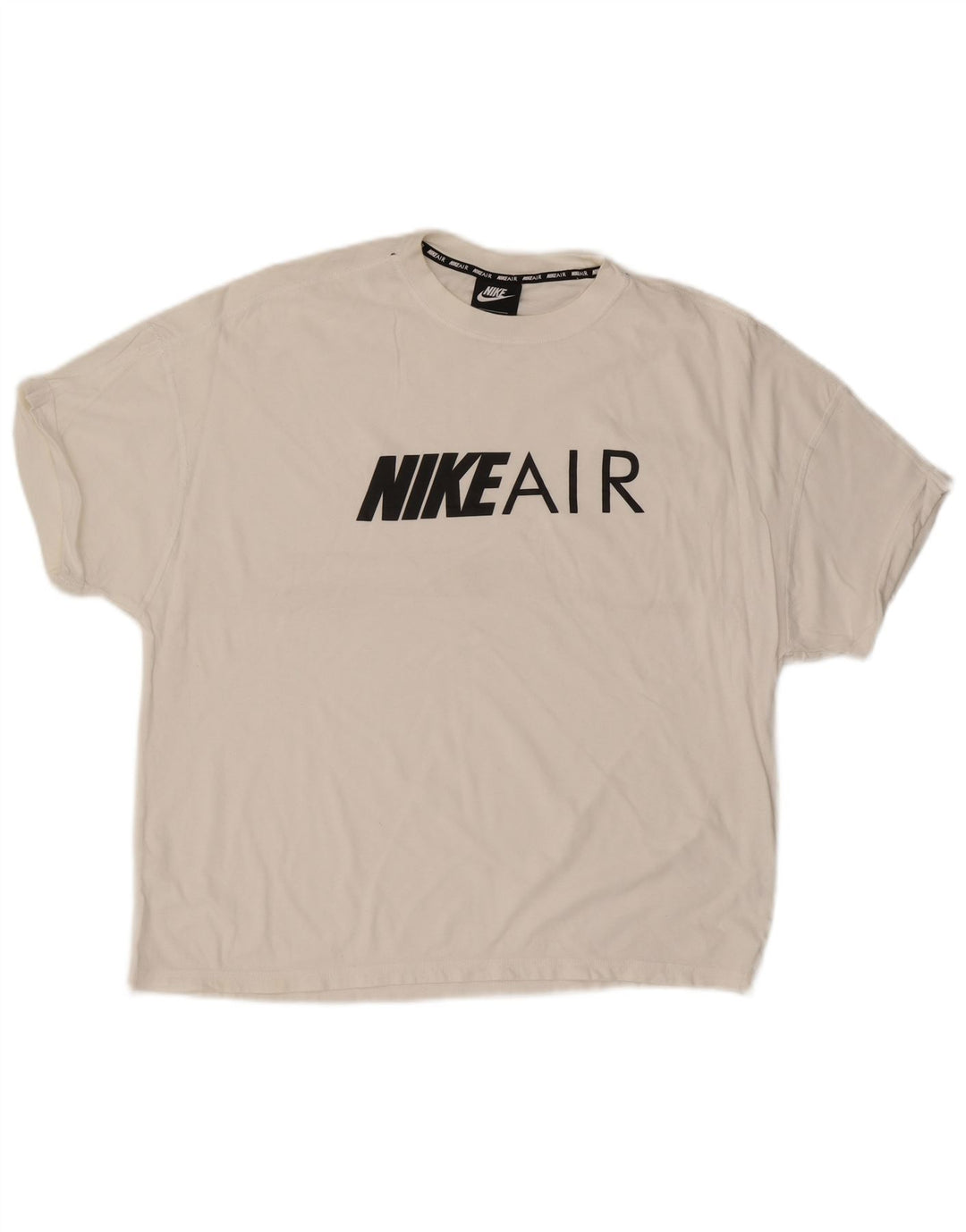 Camiseta gráfica masculina NIKE Top médio algodão branco