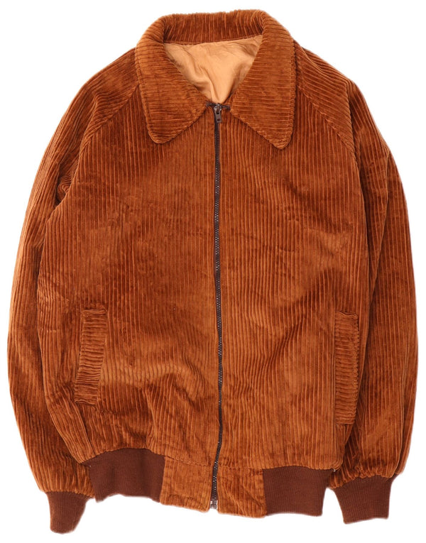Jaqueta de veludo masculina vintage UK 40 grande marrom