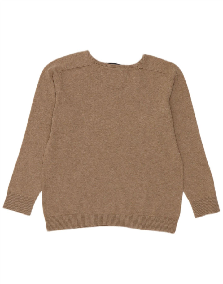 Suéter Zara Boys com decote em V 9-10 anos bege