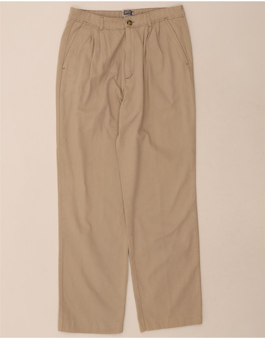 RIFLE Mens Pegged Chino Trousers W33 L31 Beige Cotton Vintage Rifle and Second-Hand Rifle from Messina Hembry 