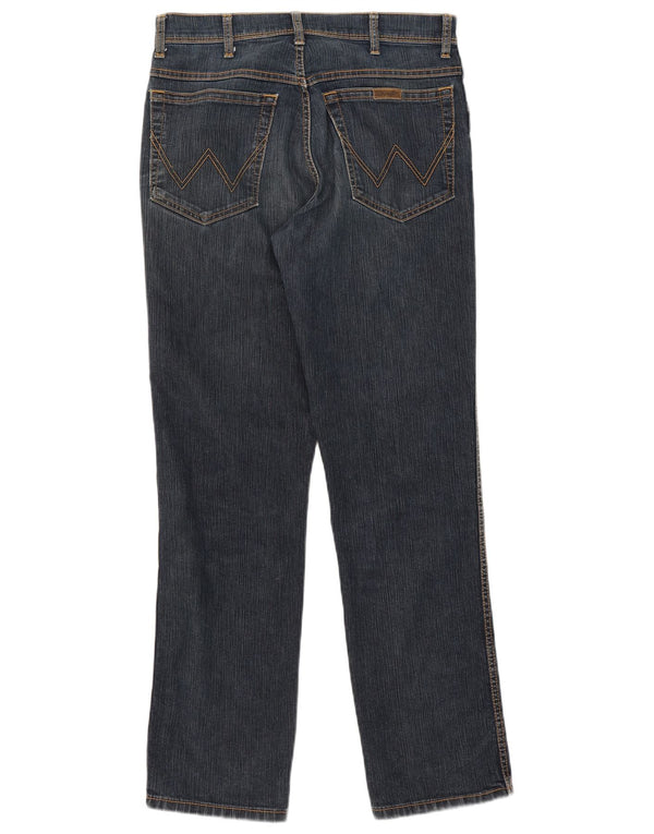 Wrangler feminino regular fit jeans reto W33 L32 algodão azul marinho