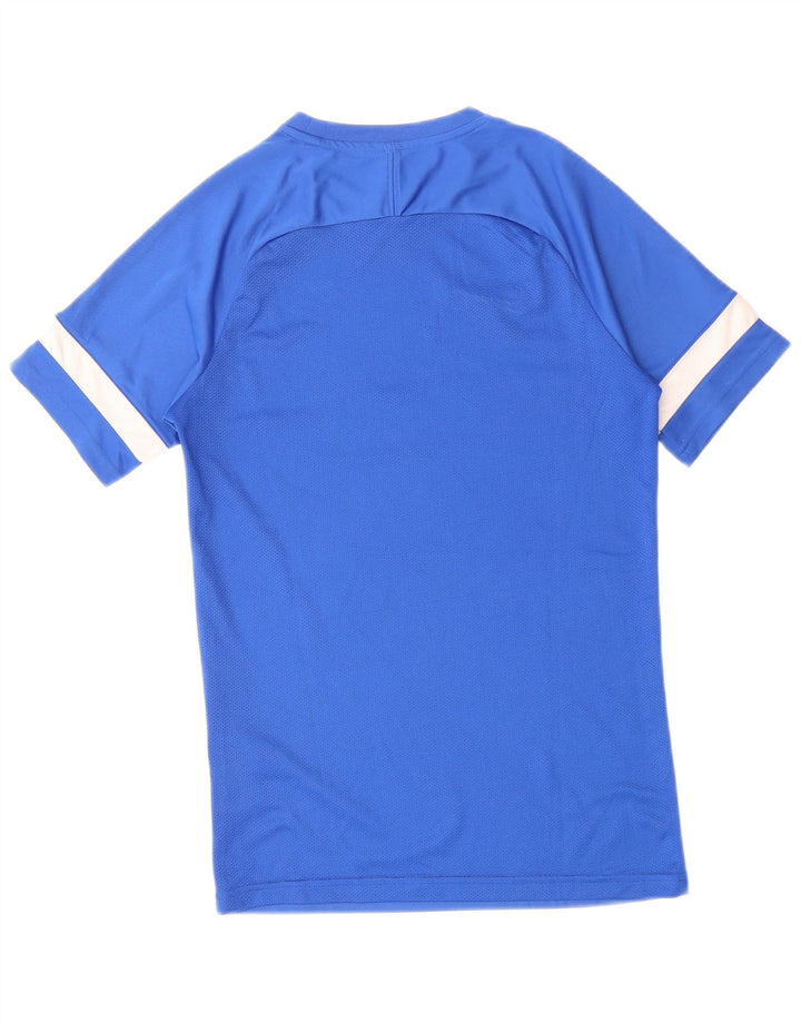 Camiseta masculina NIKE Dri Fit Top pequeno azul colorblock poliéster