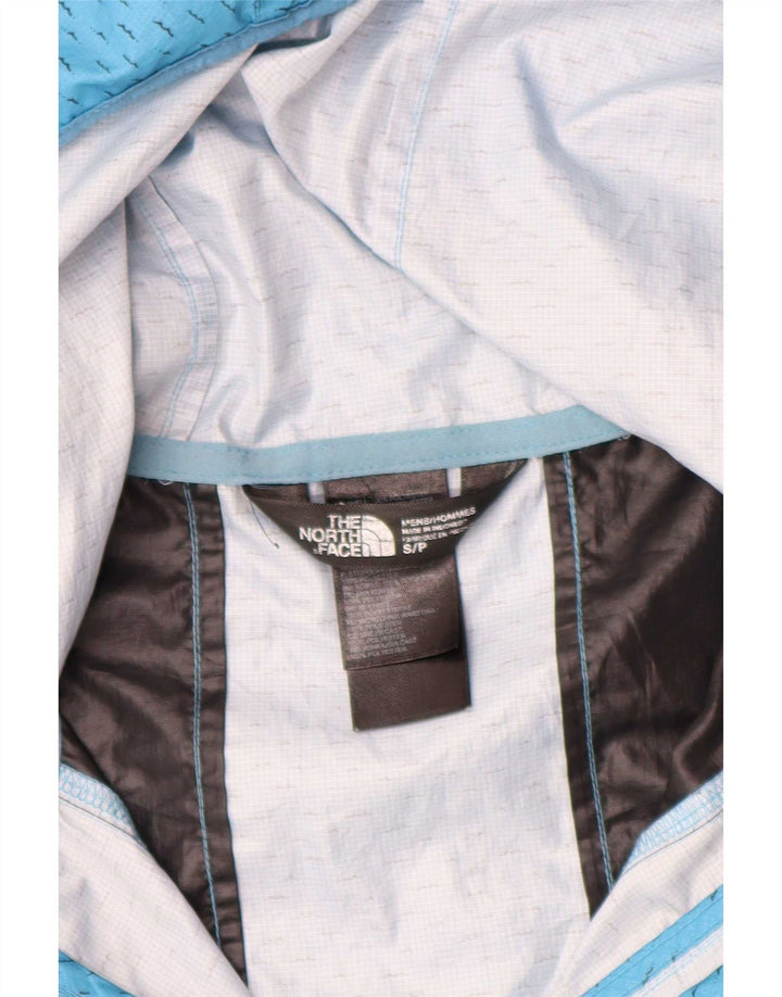 Jaqueta de chuva masculina com capuz The North Face pequena azul poliéster