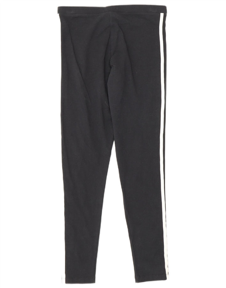Leggings Adidas Femininas UK 10 Pequenas Algodão Preto