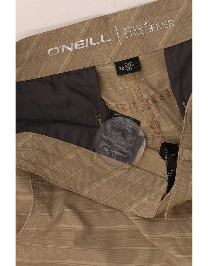 O'Neill Mens Chino Shorts W32 Poliéster listrado bege médio