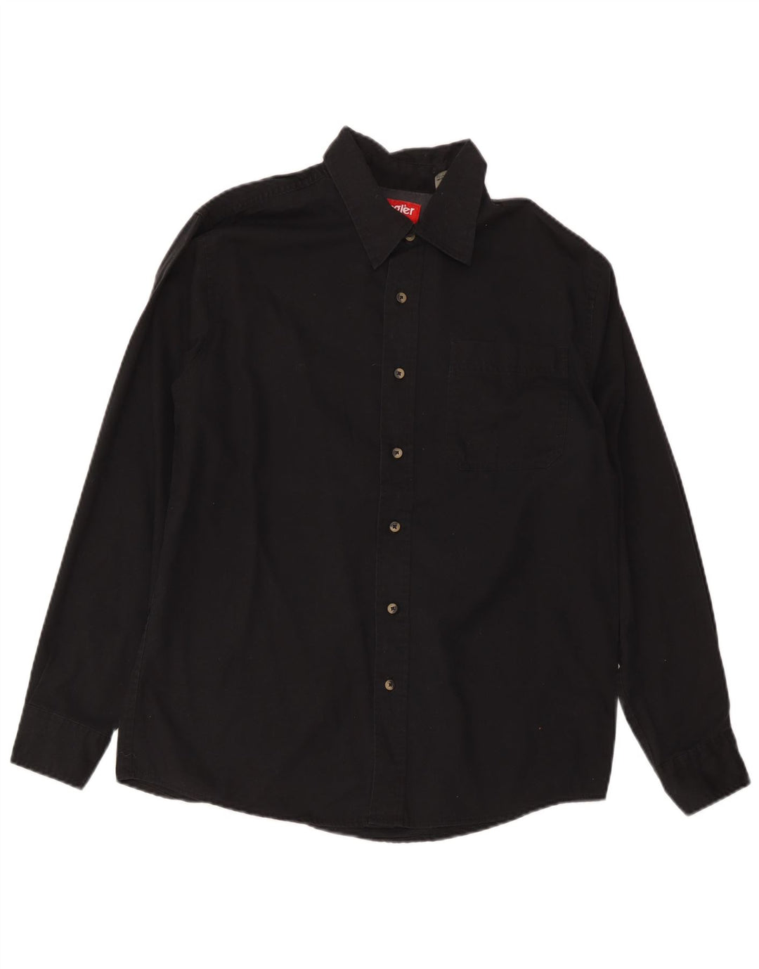 Camisa masculina Wrangler de algodão preto médio