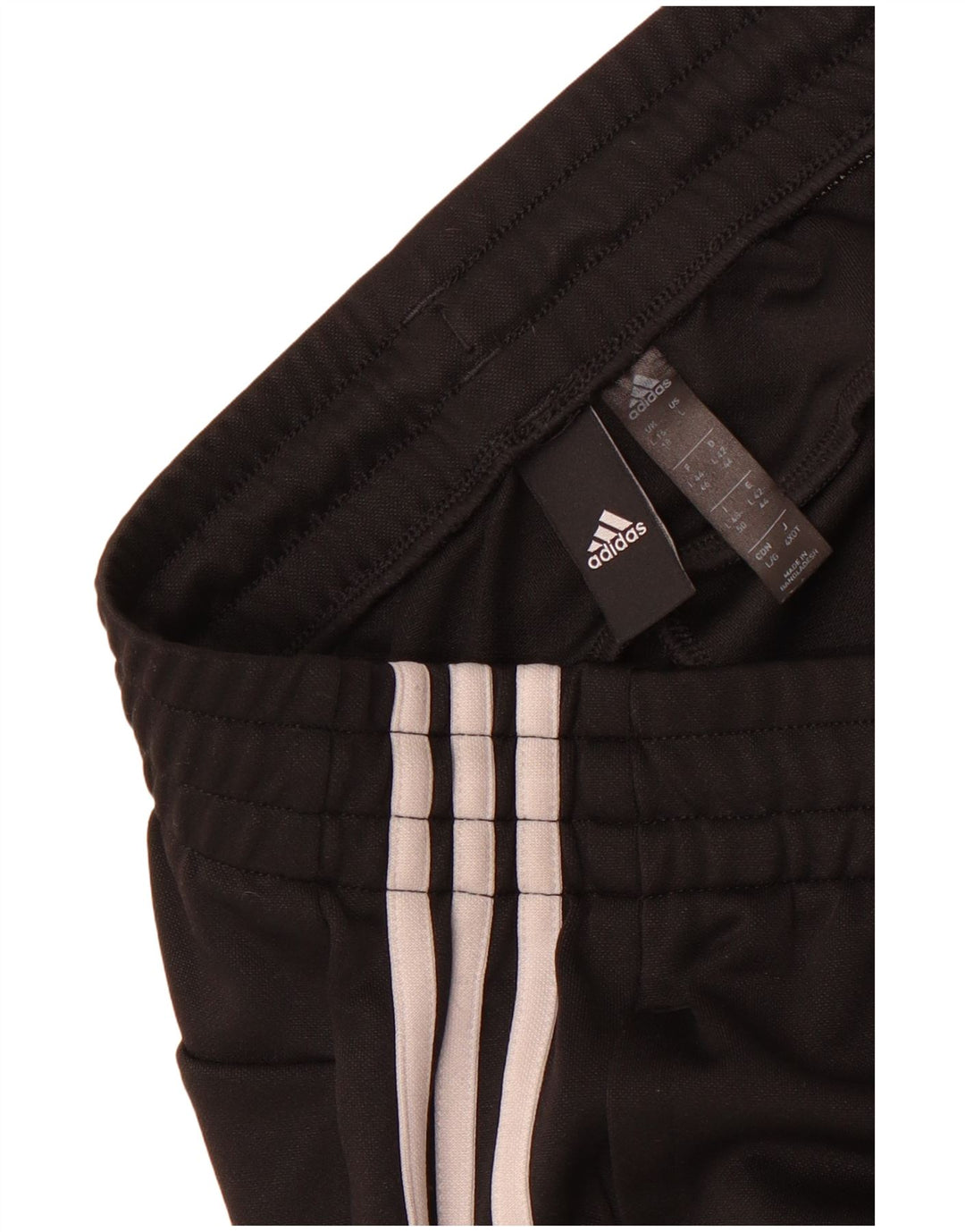 Calça de treino feminina Adidas UK 16/18 grande poliéster preto