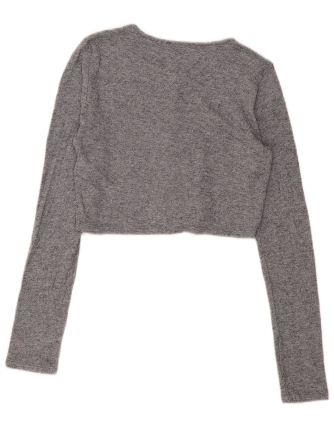 Suéter cardigã feminino Zara UK 10 viscose cinza pequeno