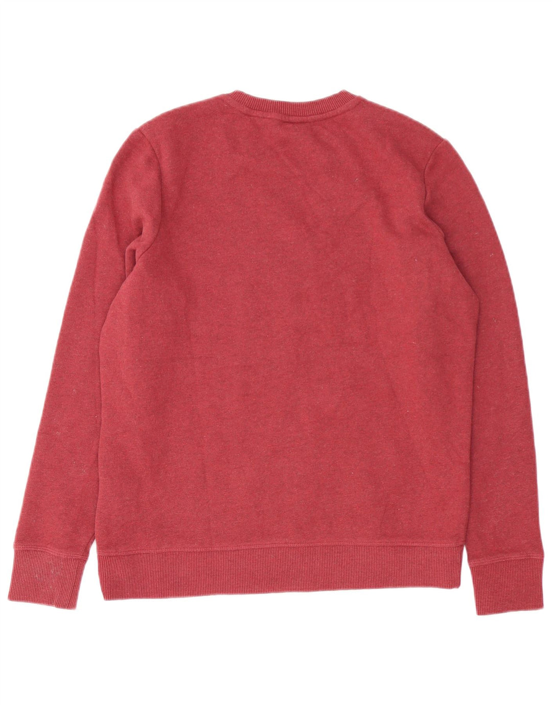 Suéter superdimensionado feminino Superdry UK 10 pequeno algodão borgonha