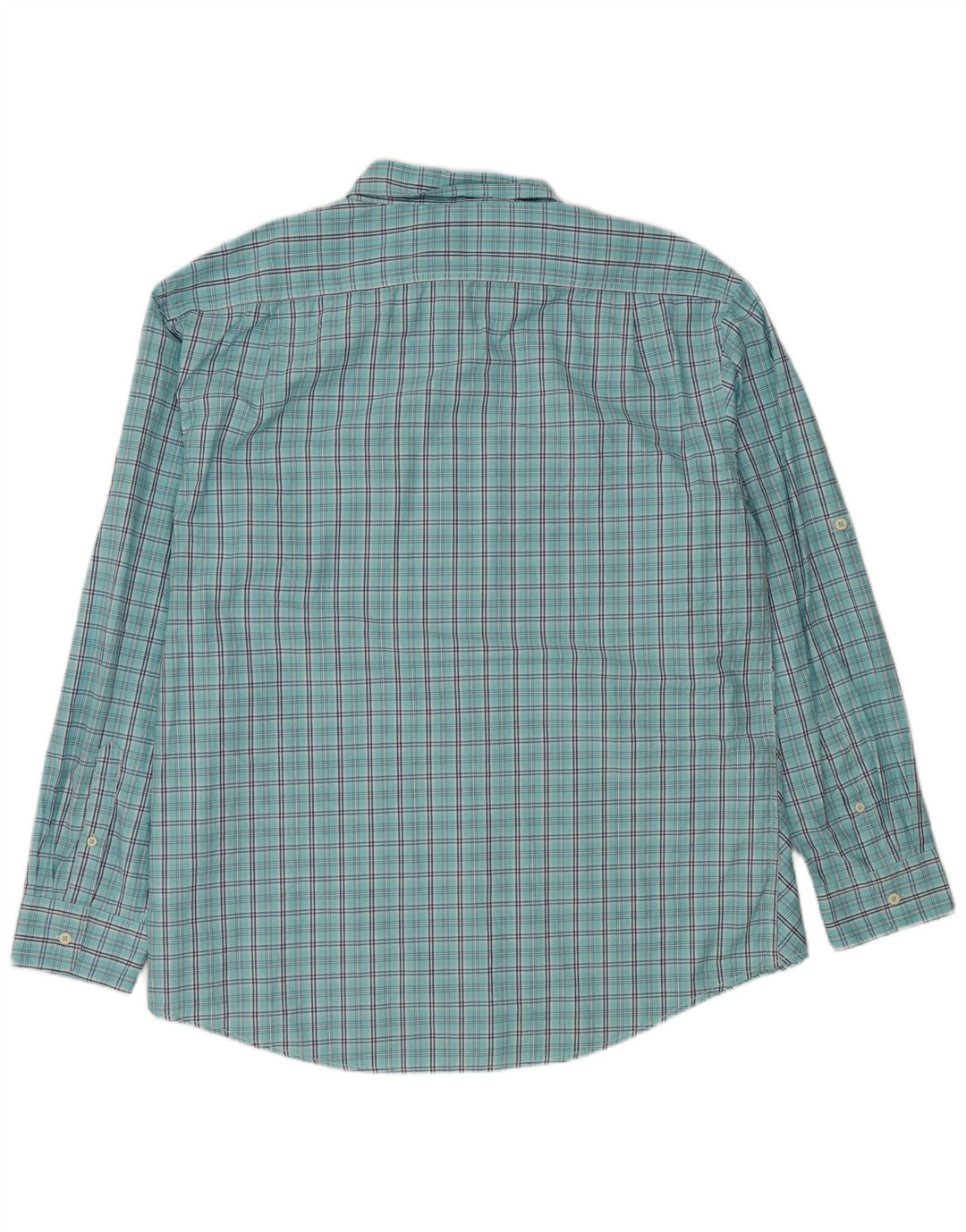 Camisa masculina grande e alta IZOD 2XL algodão xadrez azul