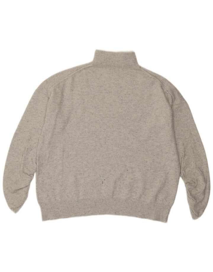 Suéter feminino MINT VELVET com gola tartaruga Reino Unido 14 cinza médio manchado