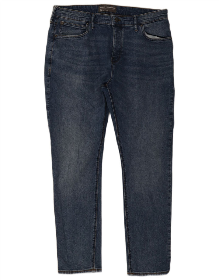 French Connection Masculino Slim Jeans W36 L32 Azul Algodão