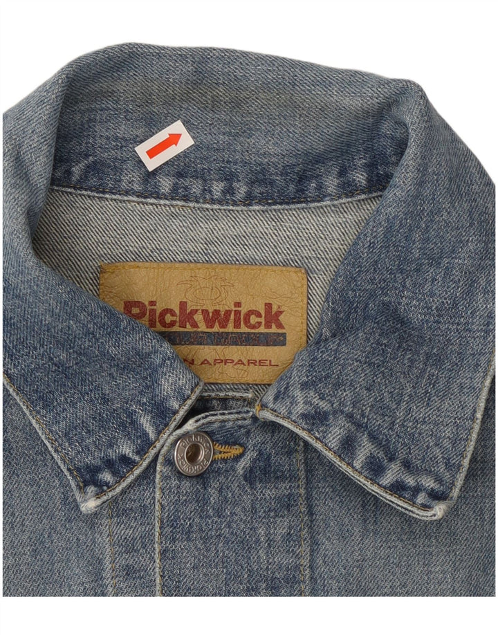 Jaqueta jeans masculina Pickwick UK 38 algodão azul médio