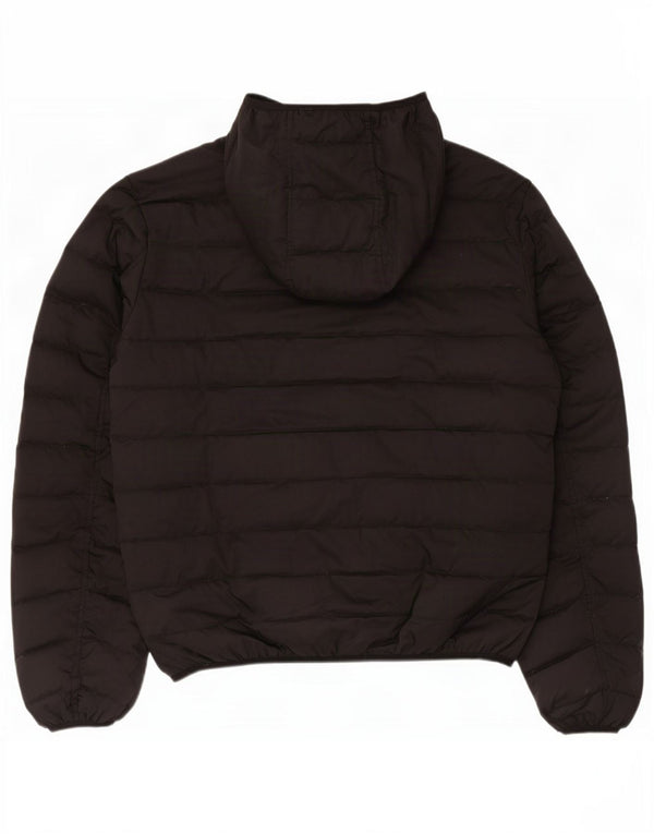 Jaqueta acolchoada com capuz masculina Diesel UK 42 XL poliéster preto