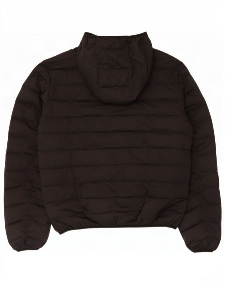 Jaqueta acolchoada com capuz masculina Diesel UK 42 XL poliéster preto