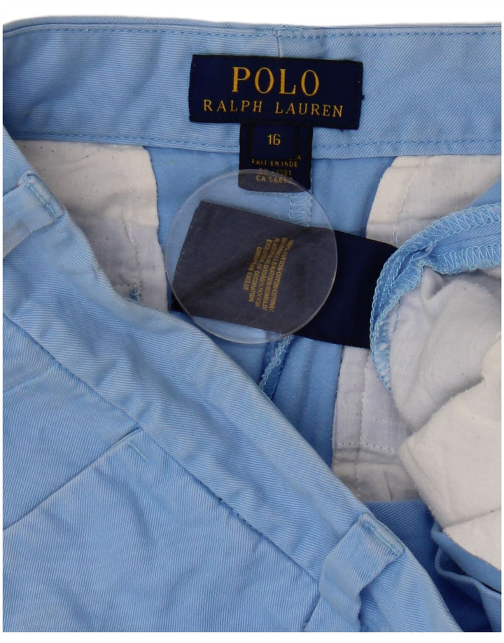 POLO RALPH LAUREN Menino Chino Shorts 15-16 Anos W30 Azul Algodão