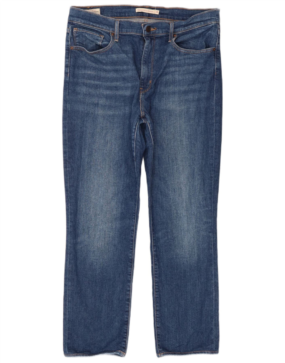 Calça jeans feminina Levi's 724 High Rise Straight W32 L26 azul