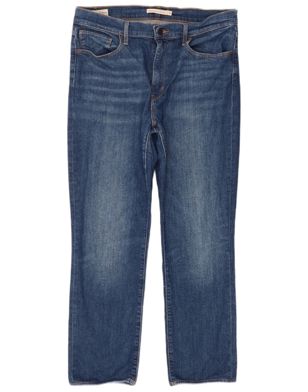 Calça jeans feminina Levi's 724 High Rise Straight W32 L26 azul