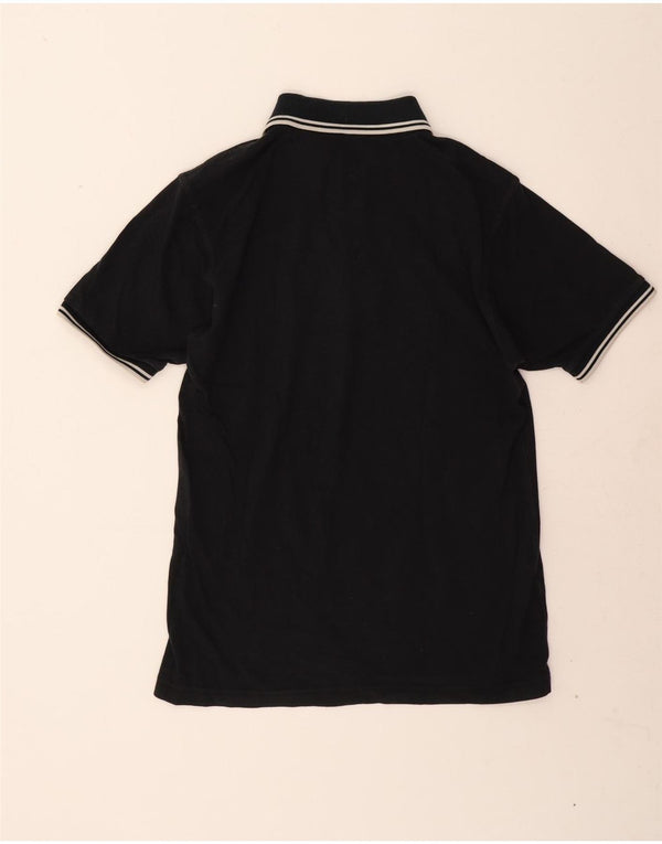 Camisa polo masculina Fred Perry de algodão preto médio