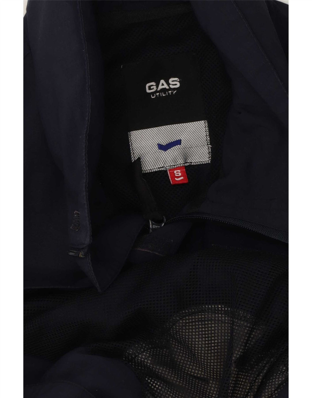 Gas Mens Utility Jacket UK 36 Pequeno Poliéster Azul Marinho