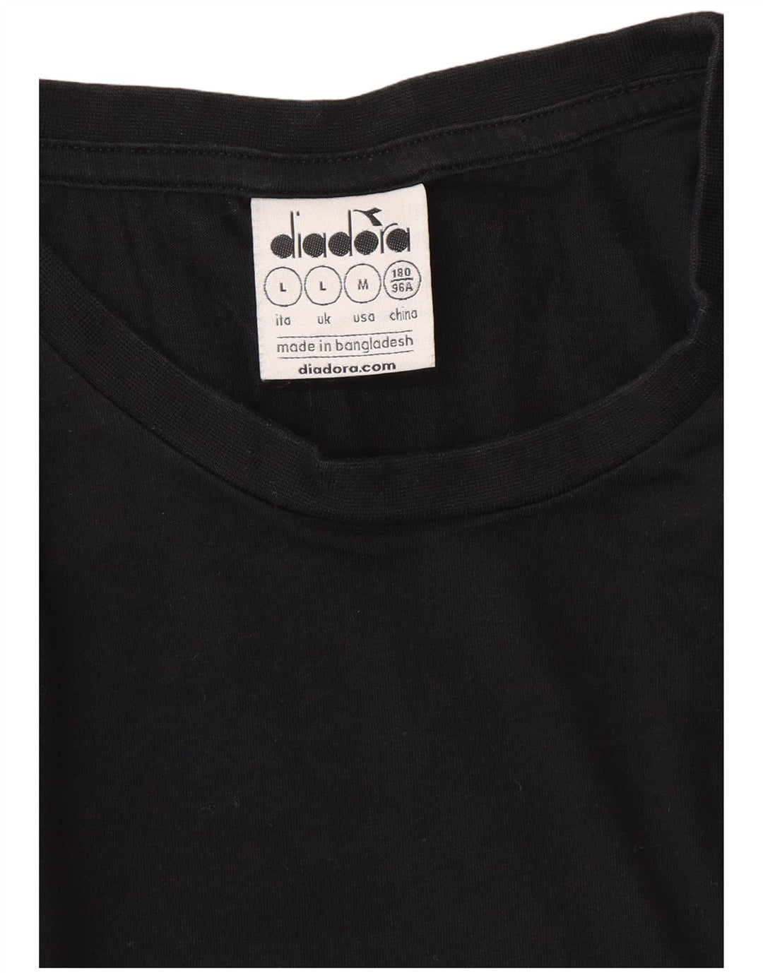 DIADORA Mens Top Manga Longa Grande Preto