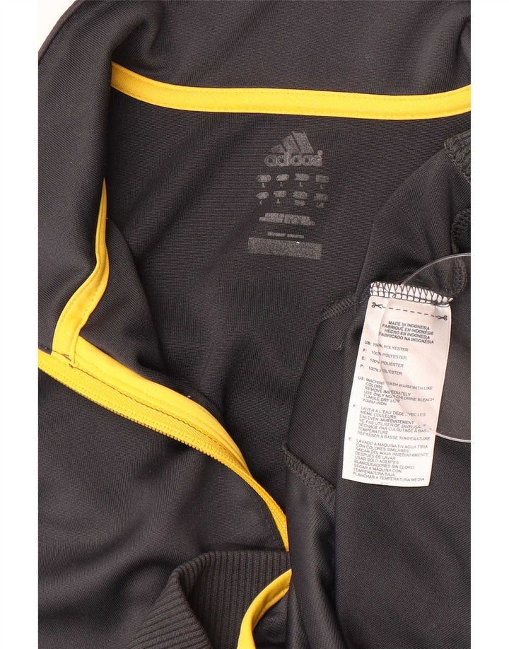 Adidas Mens Climalite Tracksuit Top Jacket Grande Cinza Colorblock Poliéster