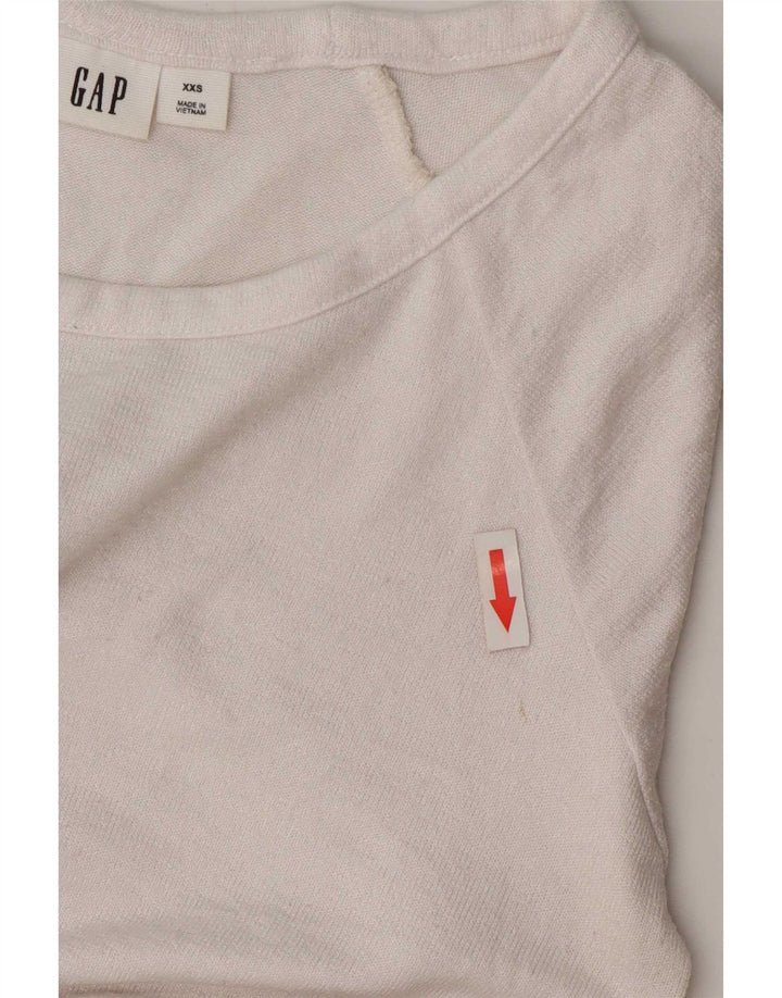 Blusa feminina oversized Gap UK 2 2XS algodão branco