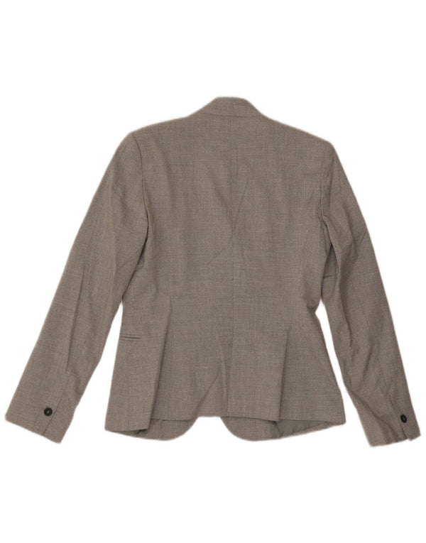 Zara Womens 1 Button Blazer Jacket EU 36 XS Grey