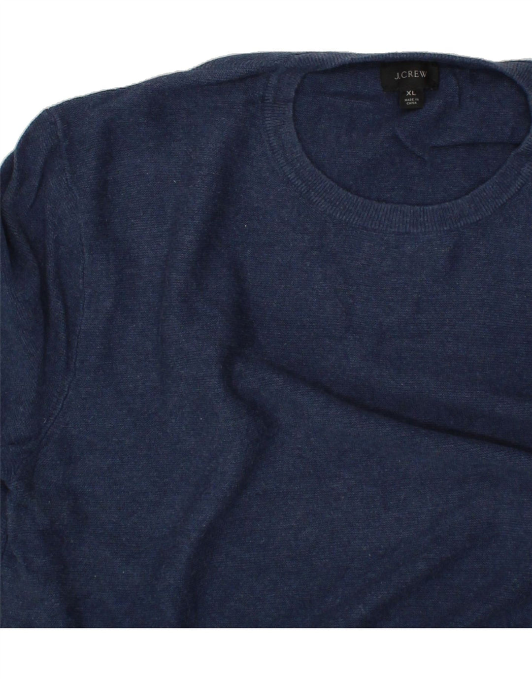 J. CREW Mens Crew Neck Jumper Sweater XL Navy Blue Cotton Vintage J. Crew and Second-Hand J. Crew from Messina Hembry 