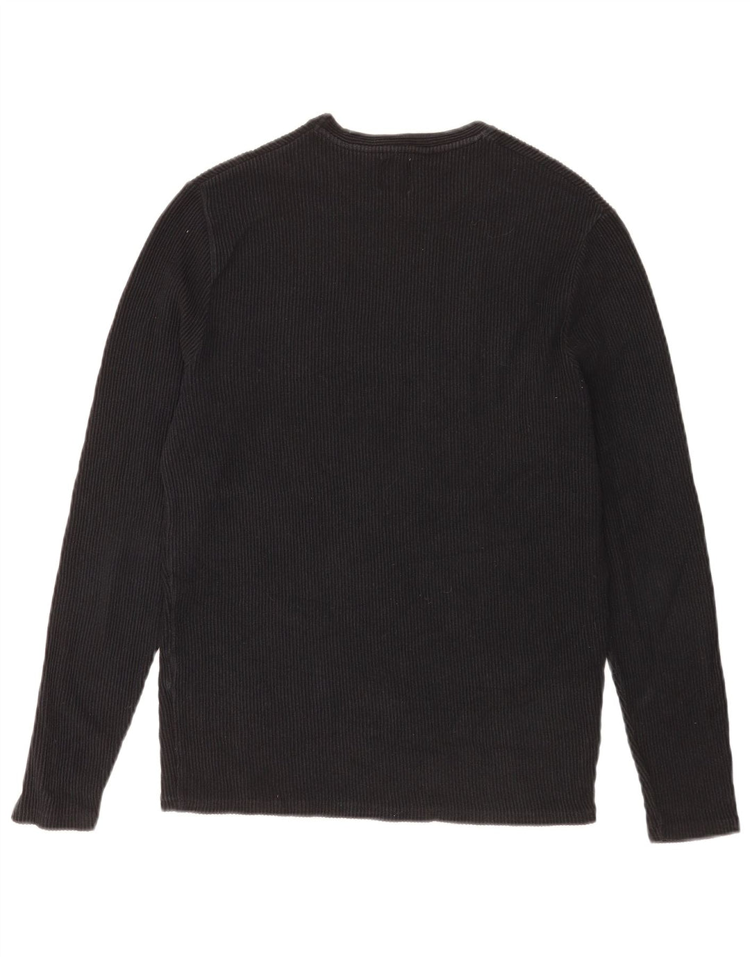 Zara Top masculino manga comprida médio algodão preto