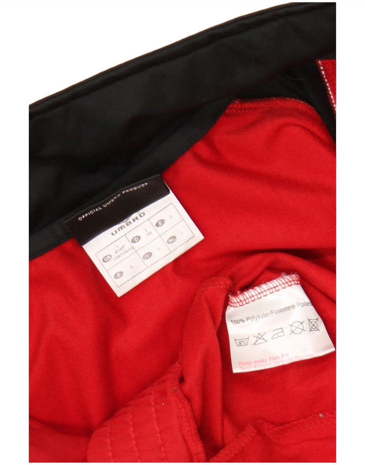 Umbro Mens Treino Top Jacket Grande Poliéster Colorblock Vermelho